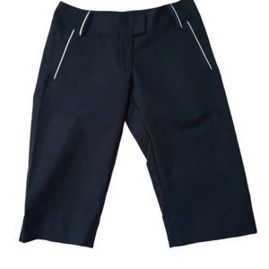 adidas Black Women's Bermudas with White Accents